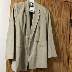 Beige oversized blazer